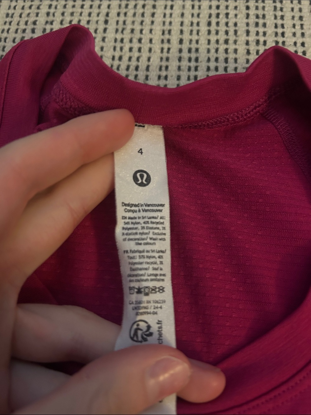 lululemon athletica Short-Sleeve Crewneck Tee in Fuchsia - Picture 2 of 2